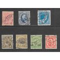 LUXEMBOURG RANGE EARLY 7 STAMPS 40p LOT