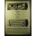 1960 American Express Travelers Cheques Ad - Safest way to carry your money