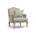 Antiqued Distressed Oak Finish French Lounge Ac...
