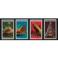 Papua NG Native Dwellings 4v 1971 MH SG#191-194