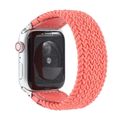 Nylon + Leather Braided Watchband For Apple Wat...