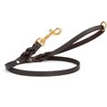 Leather Dog Leash with Brass Hardware W 1/2" - ...