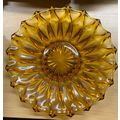 RARE* VINTAGE GOTHIC AMBER GLASS SUNBURST 29.5c...