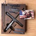 STARRETT 445 Depth Micrometer 2-3" Wood Holder USA