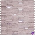 Marble and Stainless Steel Mixed Mosaic Mix Beige