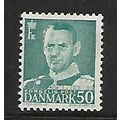 DENMARK 1948 KING FREDERICK IX 50 ORE BLUE SG 3...