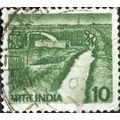 INDIA, Irrigation canal, dark green 1982, 10paisa
