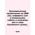Economic notes on 968 dacha dacha, alphabets of dacha and owners, table and desc