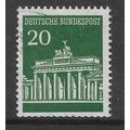 GERMANY 1966 BUILDINGS 20pf GREEN BRANDENBURG G...