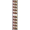 1560, 60b, MNH 10¢ Strip of 10 Black Missing & ...