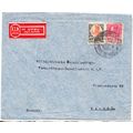AIR MAIL etiquette on cover - Old red KLM - Tha...