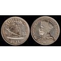 Fiji One Shilling 1935 Used Coin 1/- Geo V Outr...