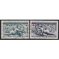 France 1952 SG 1158-9 Used - Red Cross Semi-pos...