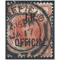 1887 O13 1/2d Vermillion Inland Revenue Fine Us...