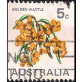 AUSTRALIA, FLOWERS, Golden Wattle, brown 1970, 5c