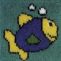 (80) Caron - FISH - Latch Hook Kit 12" x 12"
