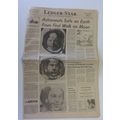 FIRST WALK ON MOON Ledger Star newspaper JULY 2...
