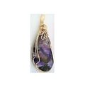 Tiffany Stone Jasper Gold Wire Wrap Gemstone Pe...