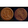 Australia One Cent 1980 Used Coin Possum Queen ...