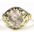 Rose Quartz, 10KY Gold Ring, R004