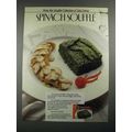 1987 Stouffer's Spinach Souffle Ad - From The S...