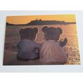 Isle Of Man Teddy Sunset At Peel Postcard MT6