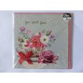 Get Well Soon Roses And Flowers Portrait Card