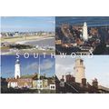 Southwold Multiview Postcard posted 2019 crease