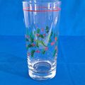 LIBBEY Christmas HOLLY BERRY 15 oz Glass TUMBLE...
