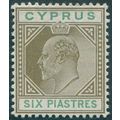 Cyprus 1904 6pi sepia & green SG67 unused