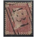 1858 SG43 1d Red Plate 144 Good/Fine Used Check...