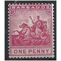 Barbados 1892 SG107 1d Carmine Mounted Mint .. .