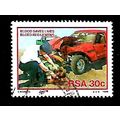 SOUTH AFRICA 1986 30c AMBULANCEMAN AND ACCIDENT...