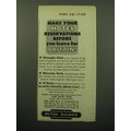 1950 British Railways Ad - Make your hotel reservations before you leave