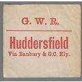 GREAT WESTERN RAILWAY LUGGAGE LABEL - HUDDERSFI...