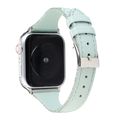 Stitching Stripes Genuine Leather Strap Watchba...