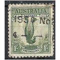 Australia 1932 SG140 1/- Green Good+ Used . .