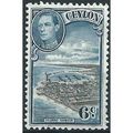 Ceylon 1938 SG388 6c Black & Blue Mounted Mint ...