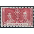 Antigua 1937 SG95 1d Carmine Coronation Mounted...