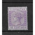 Gibraltar.SG28 50c Bright Lilac.Mounted Mint.Nov19