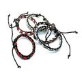 Colorful Braided Leather Adjustable Friendship ...
