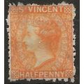 St Vincent 1881 SG36 1/2d Orange Fine Used FILL...