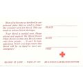 Canada. #P106b Red Cross Postal Card MINT Blood...