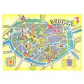 Belgium; land map; spots of interest; Brugge