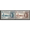 Ceylon 1946 Victory Set SG400-401 Mounted Mint ..