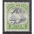 NIUE 1932 KG5 HALFPENNY LANDING CAPTAIN COOK IS...