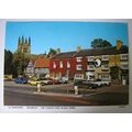 old colour postcard The Church & Black Swan Hel...