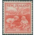 New Zealand 1938 1d+1d scarlet Health SG610 MNH