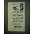 1990 Audio-Forum Language Course Ad - Want to brush up on a foreign language?