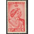 Aden 1949 Royal Silver Wedding 1 ½a Scarlet SG3...